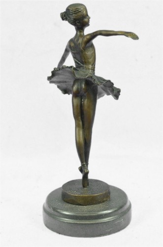 Bronze Dancer Ballerina Bronze Statue Sculpture Figurine Marble Base Vintage Art - Picture 3 of 7