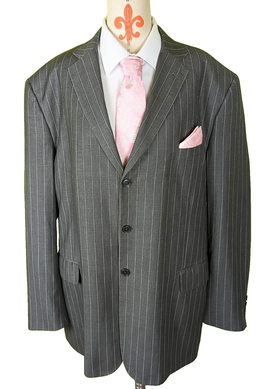 Rayas de poliéster trajes y Blazers Vittorio St. Angelo para hombres