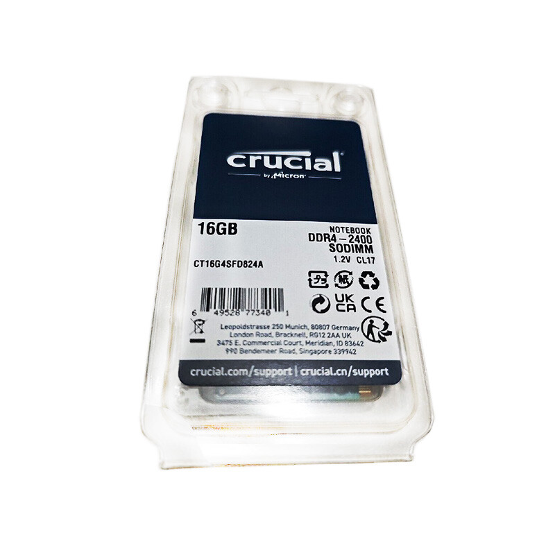 Crucial kit 32GB (2* 16GB) 2RX8 PC4-19200 DDR4 2400MHz RAM