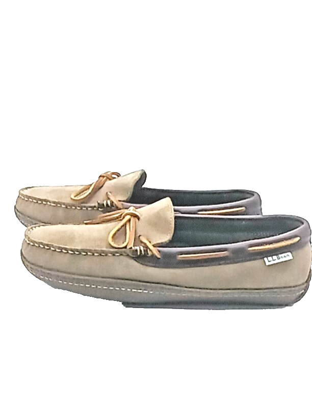 SAOLA LL Bean Mocassini Uomo Doppia Suola Pelle Foderato in Flanella Taglia 8M