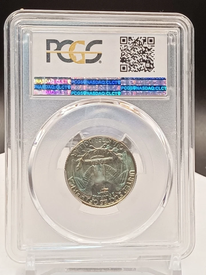 1970 Washington Quarter Dollar 25¢ - Graded PCGS MS66 - UNC Uncirculated  - Image 4 of 4