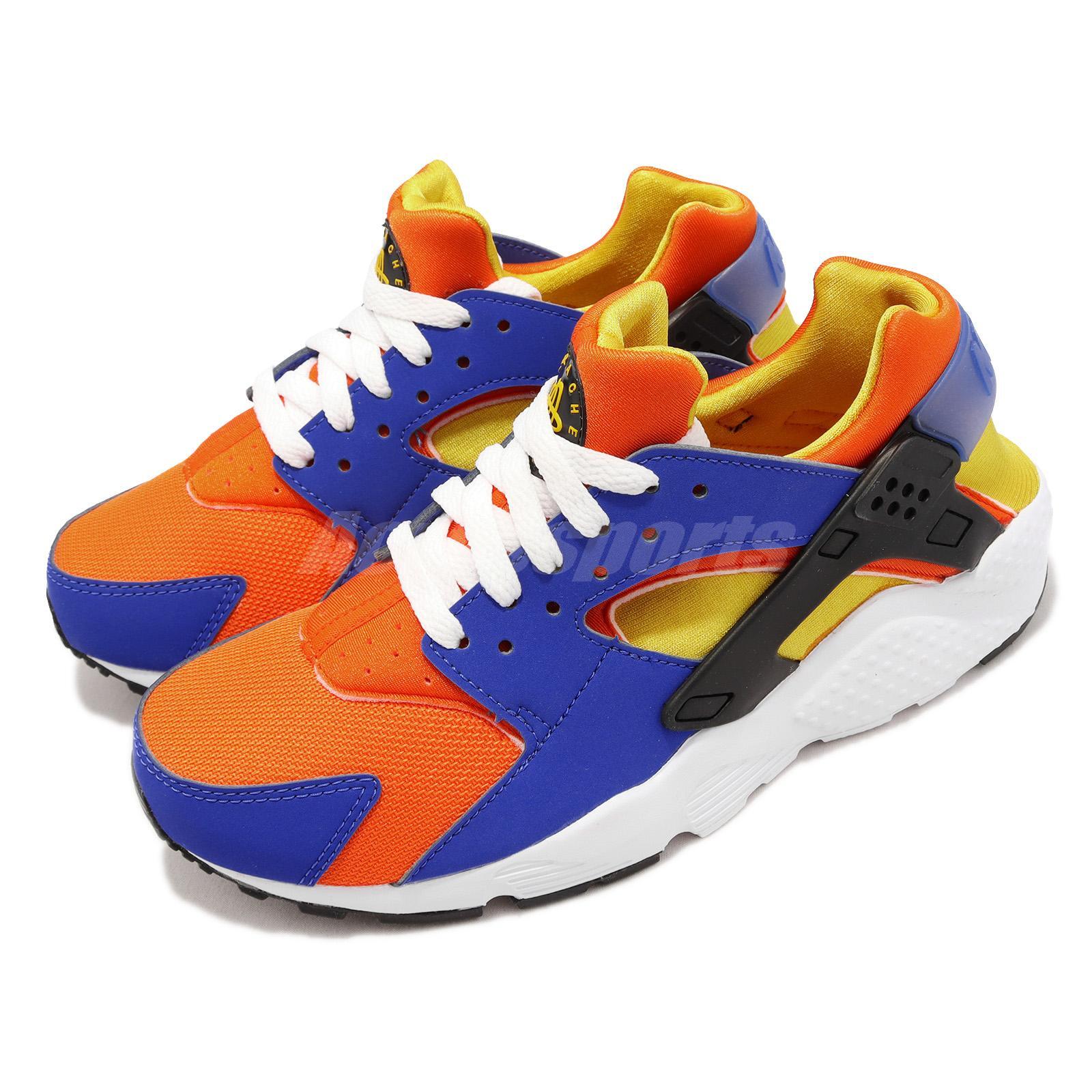 Definición Gastos de envío invadir Nike Huarache Run GS Hyper Royal Blue Yellow Orange Kid Youth Casual  654275-421 | eBay