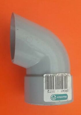 GR041 50 mm x 112 1/2 grau Rohr Fallrohr Ellbogenbiegung
