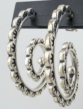 CAROLYN POLLACK RELIOS AW 925 STERLING SILVER SWIRL POST EARRINGS K296D