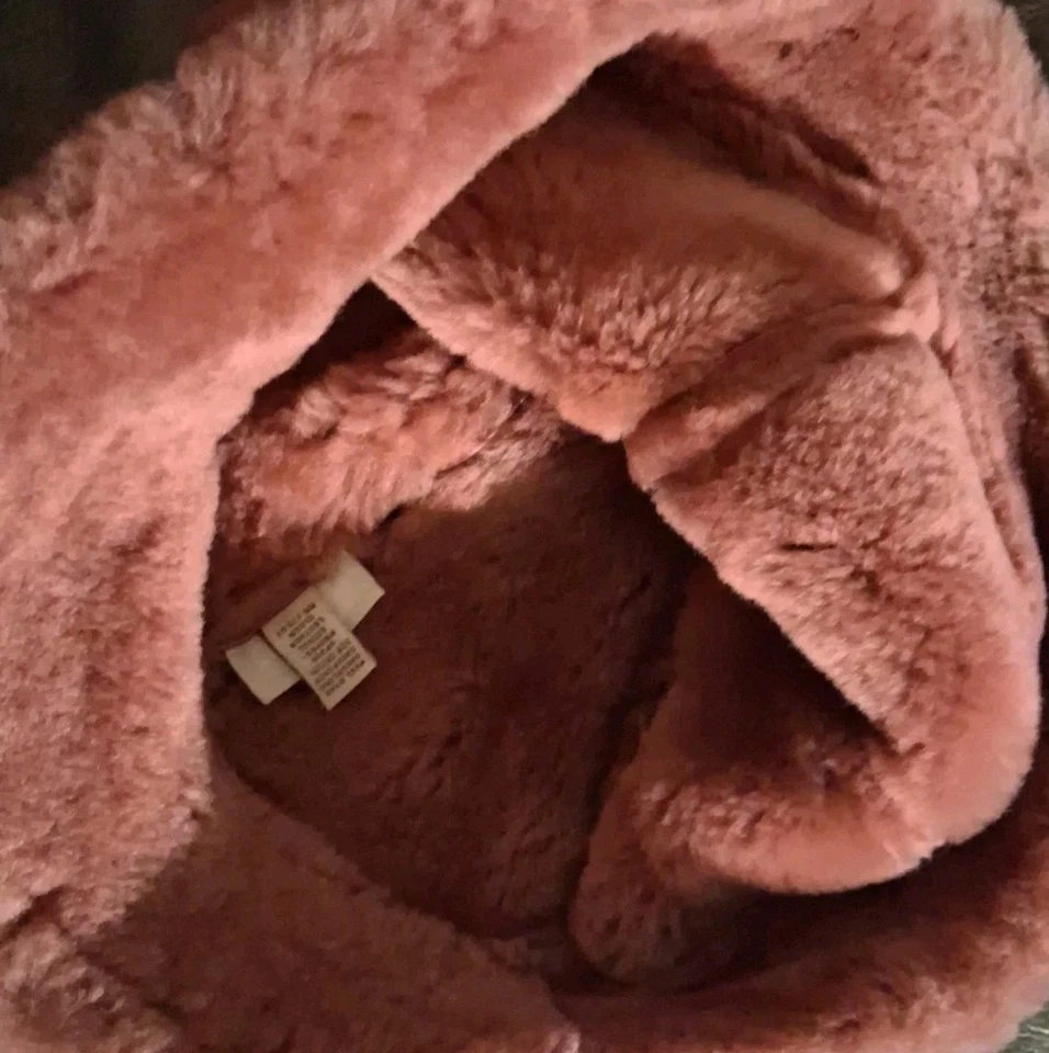 2xUGG Sombrero Cubo Piel de Oveja Rosa Pálido Para Mujer Talla Única Y2K + Lana Negro Foto 2 de 4