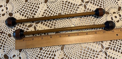 Wood Purse Handbag Handles 11” Pair Of 2 Good Used Condition - See Photos