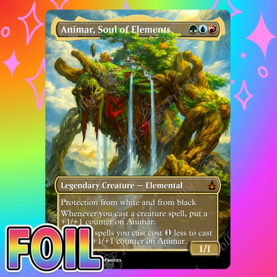 Animar, Soul of Elements FOIL Proxy Card with Custom Fantasy Art Design