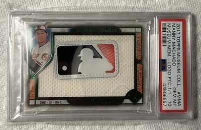 2017 Topps Museum Manny Machado Logoman Patch 1/1 PSA 10 Baltimore Orioles