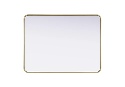 Elegant Decor Contour Metal Rectangle Mirror 30X40" Brass - Picture 5 of 11