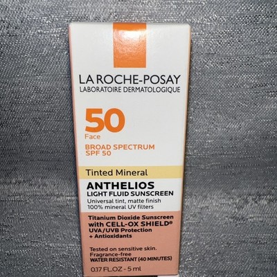 La Roche-Posay Anthelios Tinted Mineral Sunscreen SPF 50, 0.17 fl oz
