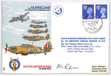 GB HURRICANE (WW2) FIGHTER Battle of Britain Flight Signed RAF Cover 1975 YO442