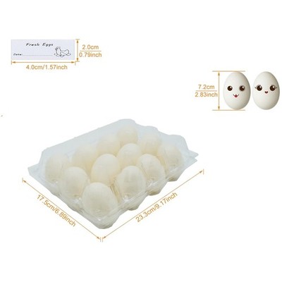 40 Pack Clear Plastic Egg Cartons with Free Labels