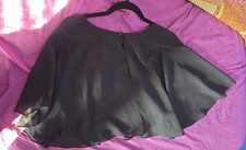Black Capelet Sheer Shawl Capelet One Size, Evening Formal, Witchy Goth