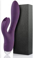 Popular 8" Rechargeable Thick Rabbit G Spot Vibrator 10 Mode Silicone Adult Toy