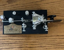 Vibroplex Champion Telegraph Key, Early Multi Patent Label Black Base (SN155457)