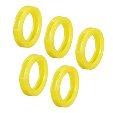 10Pcs 24mm Key Cap Cover Rings Identifier Coding Tag Silicone Sleeve Yellow