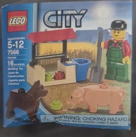 Lego 7566 City - Farmer Mini Figure - New in Sealed Box  16PCS
