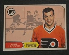 1968-69 OPC Andre Lacroix RC #184 Rookie O-Pee-Chee Vintage Hockey Card EX. rookie card picture