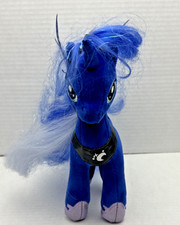 TY My Little Pony Sparkle Princess Luna, 9" Blue Unicorn Plush Hasbro 2016 Cute