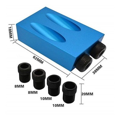 Holzbearbeitung 15 Grad blau Aluminium Schrägloch Locator mit Schnellaufbau
