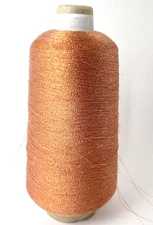 Unbranded Copper Metallic Thread Cone New / Start Issue 55 grs BF