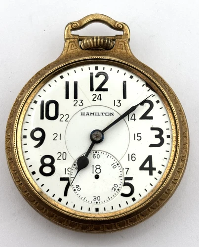 Hamilton Antique Mechanical Pocket Watch 21J 16s  Gr.992B  C102217 DOESN'T WORK