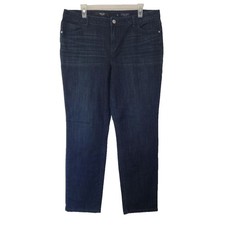 Simply Vera Vera Wang Mid Rise Bootcut Women's size 16 Dark Wash Blue Denim Jean