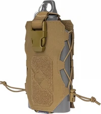 IDOGEAR Tactical Water Bottle Pouch Military Adjustable D: Coyote Brown 