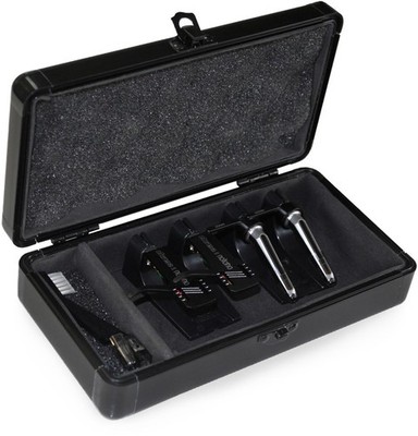 Odyssey KCC4PR2BL Quad Turntable Cartridge Case - Black (2-pack) Bundle