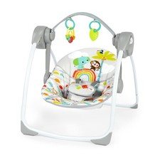 Bright Starts Playful Paradise Portable Baby Swing w/ Music, Auto, Compact
