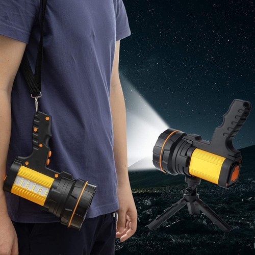 3-in-1 Jade-Taschenlampe – Weiß/Gelb/Violett, USB-Ladung, 2200 MAh, Mit Skala