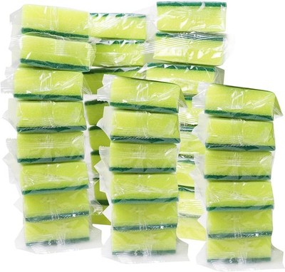 36 Pa Dishwashing Spon Indivily Wrapped, Non Scratch Scrub Spons