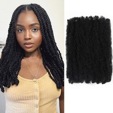 Afro Kinky Bulk Hair 12" 50g Natural Black Dreadlock Loc Repair Extensions