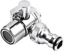 2PCS Sink Faucet Diverter Valve with Aerator and Male Threaded Adapter,Faucet Ad