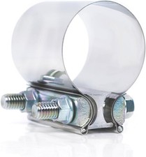 ID 2-1/2 Inch Lap Joint Butt Exhaust Clamp, Stainless 63mm Exha Size: 2.5 Inch