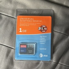 SanDisk 1GB MicroSD Memory Card Kit 3-in-1 with SD & MiniSD Adapters Sealed