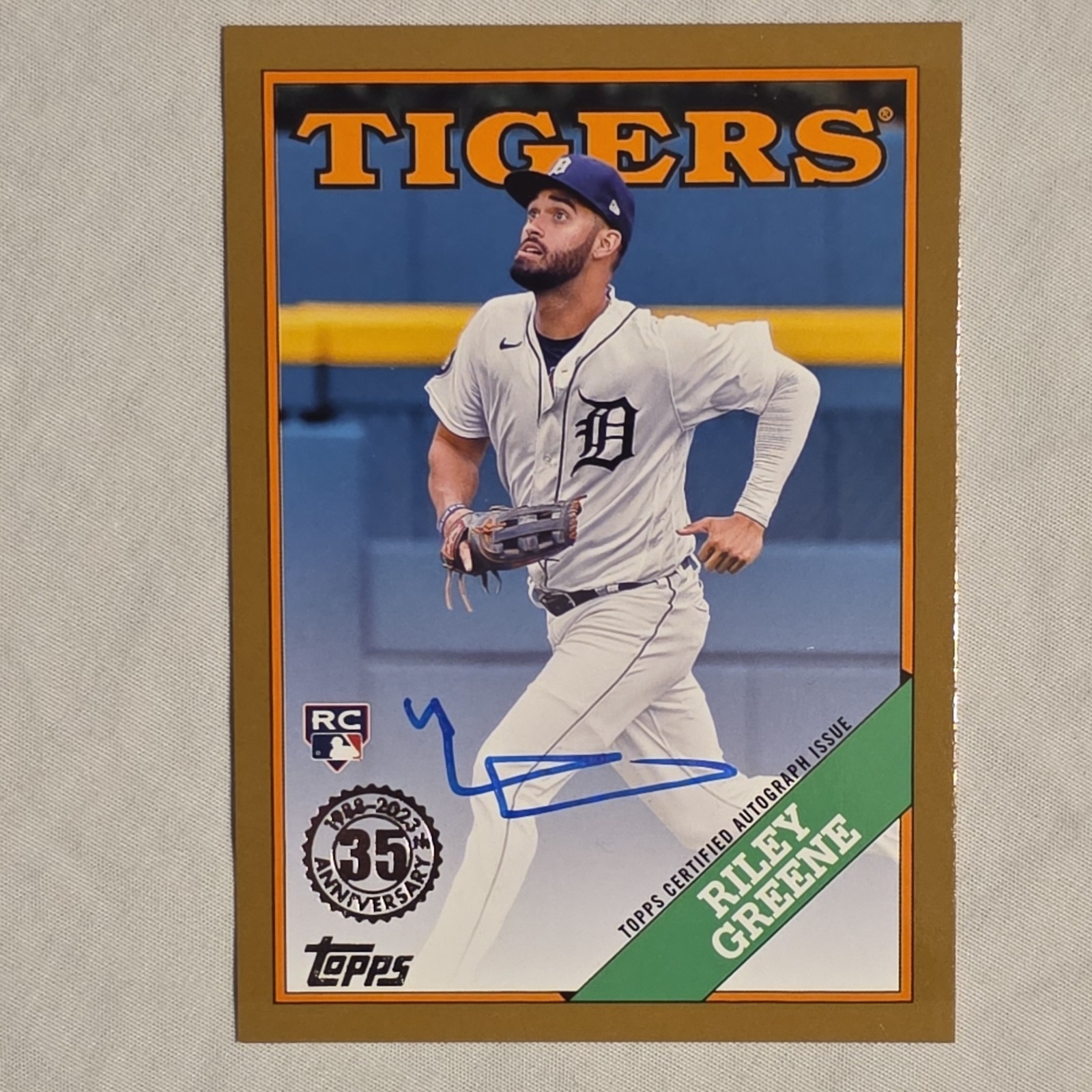 2023 Topps Update - 1988 Autographs Riley Greene Gold /50 #88BAU-RG (AU, RC)