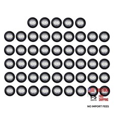 50 Pcs 3/4 Inch White Light 3 LED Clearance Markers Side Marker 50pcs White