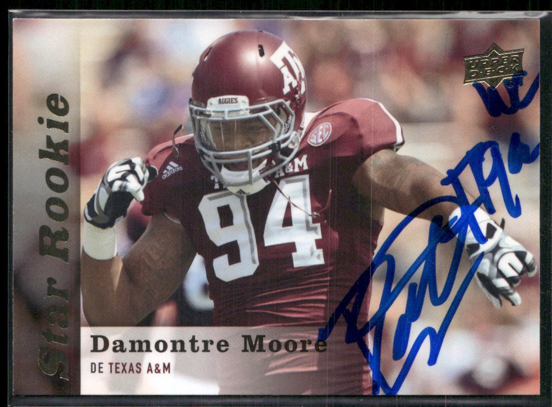 Damontre Moore Signed 2013 Upper Deck IP Auto