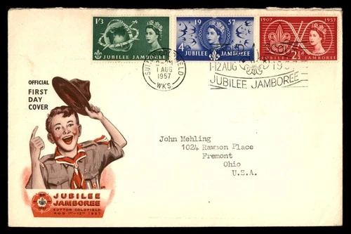 Mayfairstamps Great Britain FDC 1957 jubilee jamboree First Day Cover aax_63957