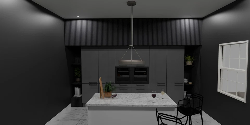 Lámpara de araña con anillo LED Quoizel PCDRU2824 Drury 24"W - hierro fundido peltre Foto 4 de 4