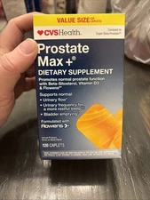 CVS PROSTATE MAX+ DIETARY SUPPLEMENT SUPER BETA SITOSTEROL 120 CAPLETS EXP 12/25