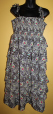 Liberty of London For Target XL Smocked Ruffle Peacock Dress Tiered