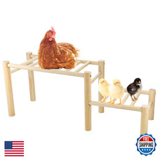 Vehomy Chicken Perch Roosting Ladder - Coop Jungle Gym Toy for Hens, Roosters, C