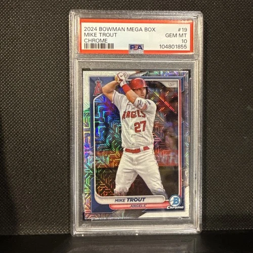 2024 Bowman - Mike Trout #19 Chrome Mojo Refractor PSA 10
