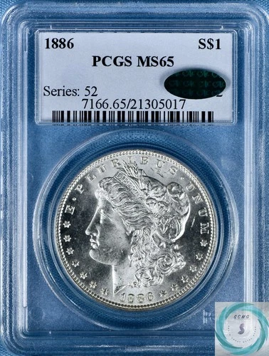1886 Morgan Dollar PCGS MS65 w/CAC - Bold - Brilliant - Blast White