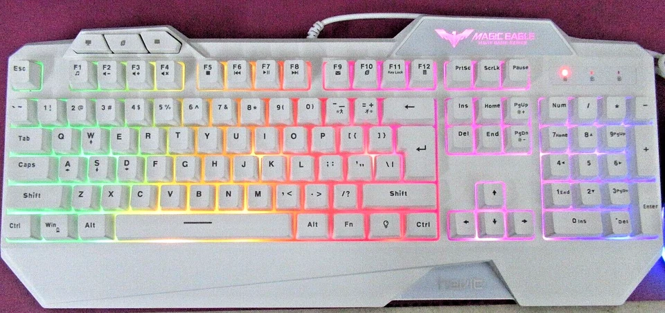 Havit Game Series Magic Eagle White-rainbow back lit keyboard and mouse - Image 2 of 4