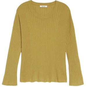 oversized ribbed crewneck cardigan