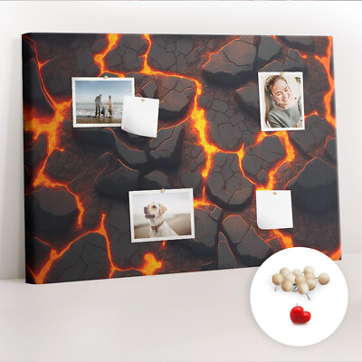 Wandtafel Korkplatte Tafel ohne Rahmen 100 Pinnadeln 100x70 cm Lava
