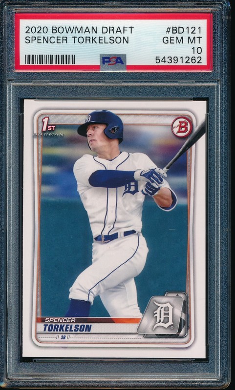 PSA 10 SPENCER TORKELSON 1st 2020 Bowman Draft Paper Rookie Card RC GEM MINT